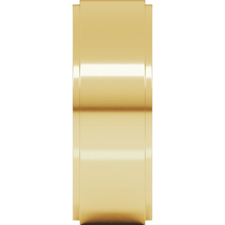 18K Yellow Gold 7 mm Stepped-Edge Flat Band Size 11.5