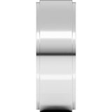 10K White Gold 7 mm Stepped-Edge Flat Band Size 11.5