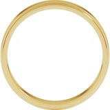 14K Yellow 4 mm Stepped-Edge Flat Band
