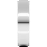 10K White Gold 5 mm Stepped-Edge Flat Band Size 8.5