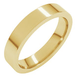 14K Yellow Gold 14 mm Comfort-Fit Flat Band Size 5.5