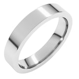 Sterling Silver 4 mm Flat Comfort Fit Band Size 5