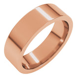 14K Rose 6 mm Flat Comfort Fit Band Size 9