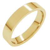 10K Yellow Gold 4 mm Lightweight Comfort-Fit Flat Band Size 7