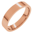 14K Rose 4 mm Lightweight Comfort-Fit Flat Band Size 7