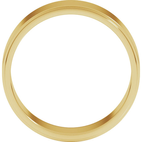 14K Yellow 7 mm Flat Edge Band