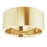 14K Yellow Gold 9 mm Lightweight Comfort-Fit Flat Band Size 8