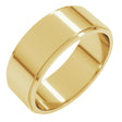 14K Yellow Gold 7 mm Stepped-Edge Flat Band Size 7.5