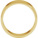 14K Yellow 8 mm Flat Edge Band