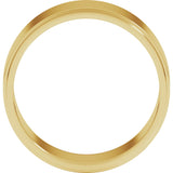 14K Yellow 8 mm Stepped-Edge Flat Band Size 10