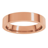 10K Rose Gold 4 mm Comfort-Fit Flat Band Size 6.5