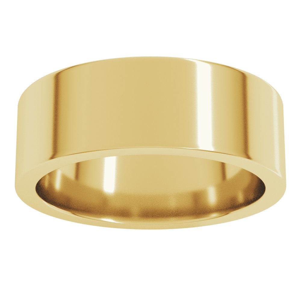 18K Yellow Gold 7 mm Comfort-Fit Flat Band Size 6.5