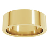 14K Yellow 7 mm Comfort-Fit Flat Band