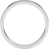Sterling Silver 3 mm Lightweight Comfort-Fit Flat Band Size 8