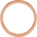 10K Rose Gold 3 mm Flat Comfort Fit Light Band Size 4