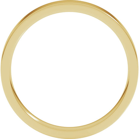 14K Yellow Gold 3.5 mm Lightweight Comfort-Fit Flat Band Size 7.5