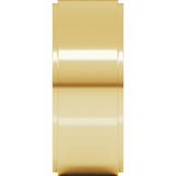14K Yellow Gold 8 mm Stepped-Edge Flat Band Size 10