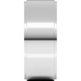 Sterling Silver 8 mm Stepped-Edge Flat Band Size 11