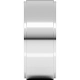 Sterling Silver 8 mm Stepped-Edge Flat Band Size 10