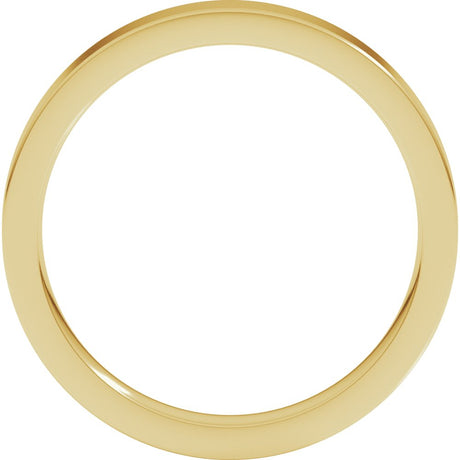 14K Yellow Gold 3 mm Comfort-Fit Flat Band Size 3.5