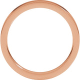 14K Rose 3 mm Flat Comfort Fit Band