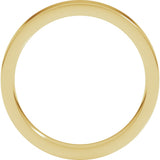 18K Yellow Gold 3 mm Comfort-Fit Flat Band Size 4