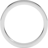 Platinum 3 mm Comfort-Fit Flat Band Size 5