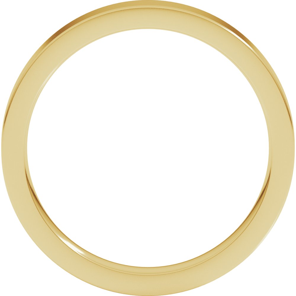 14K Yellow 3 mm Flat Comfort Fit Band