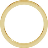 14K Yellow 3 mm Flat Comfort Fit Band