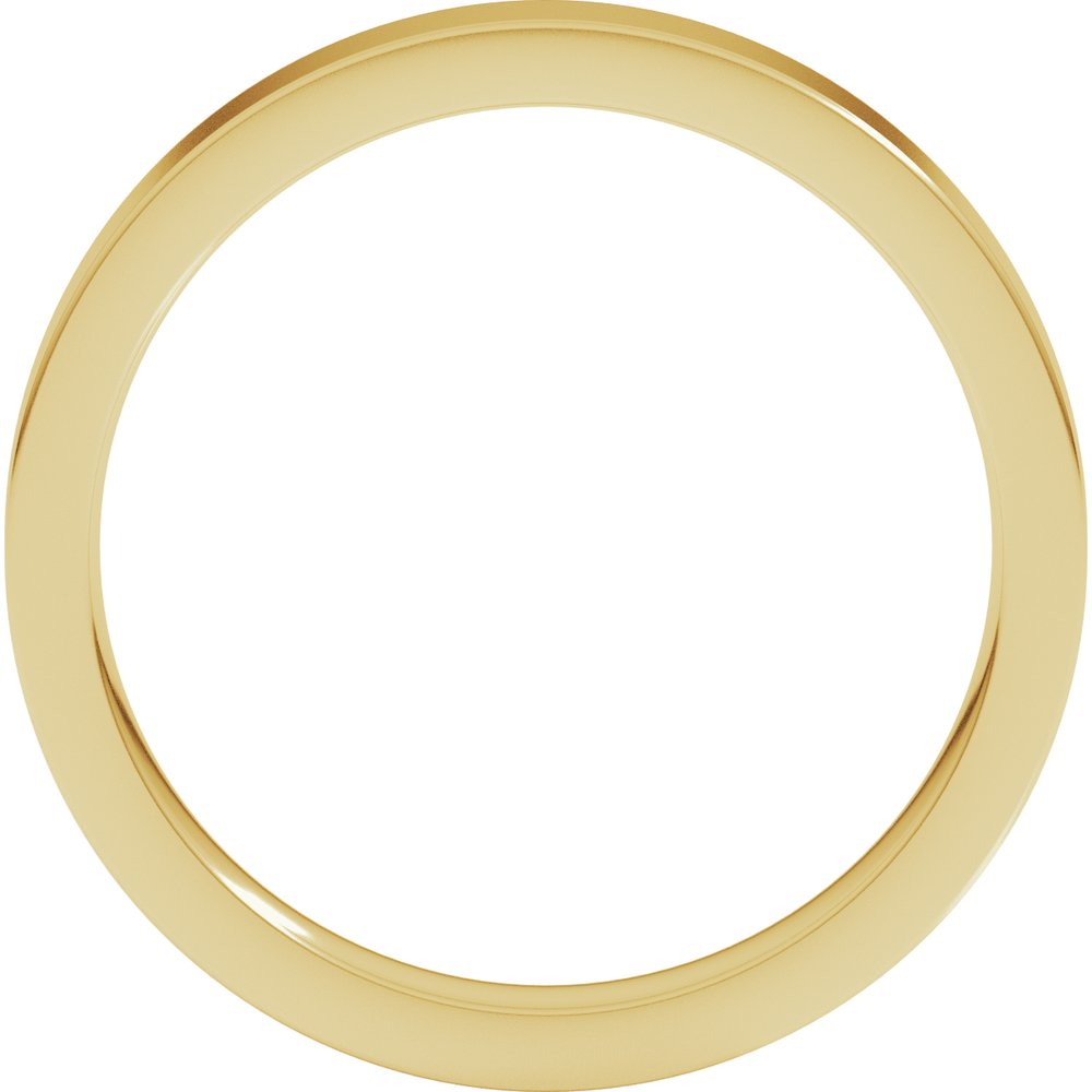 14K Yellow 3 mm Comfort-Fit Flat Band