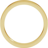 14K Yellow 3 mm Comfort-Fit Flat Band