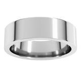 Platinum 6 mm Comfort-Fit Flat Band Size 7