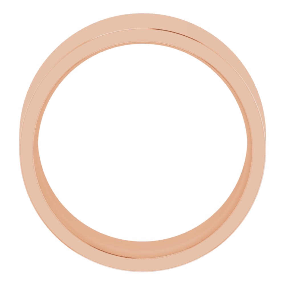 14K Rose 9 mm Lightweight Comfort-Fit Flat Band