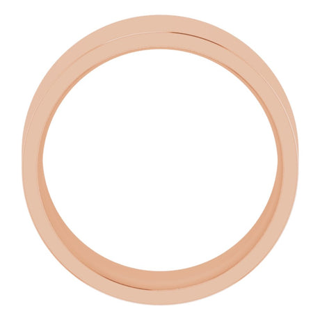 14K Rose 9 mm Lightweight Comfort-Fit Flat Band