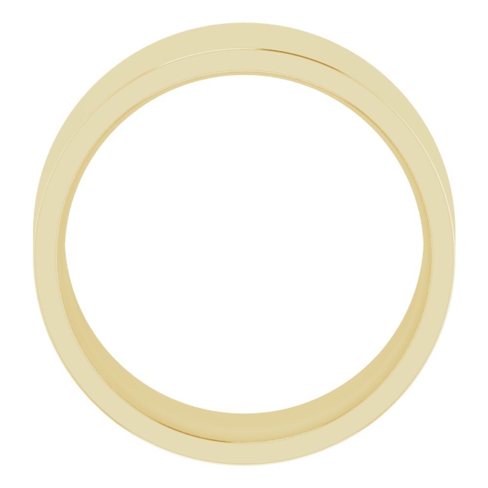 14K Yellow Gold 9 mm Lightweight Comfort-Fit Flat Band Size 8