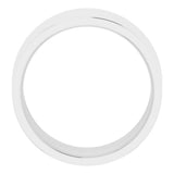 14K White Gold 9 mm Lightweight Comfort-Fit Flat Band Size [cv