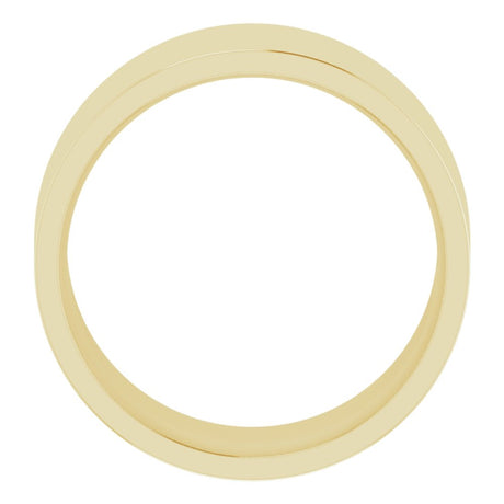 14K Yellow 9 mm Lightweight Comfort-Fit Flat Band Size 9.5