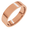 14K Rose Gold 5 mm Lightweight Comfort-Fit Flat Band Size 9
