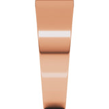 14K Rose 7 mm Tapered Flat Band Size 8