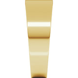 14K Yellow 7 mm Tapered Flat Band Size 10