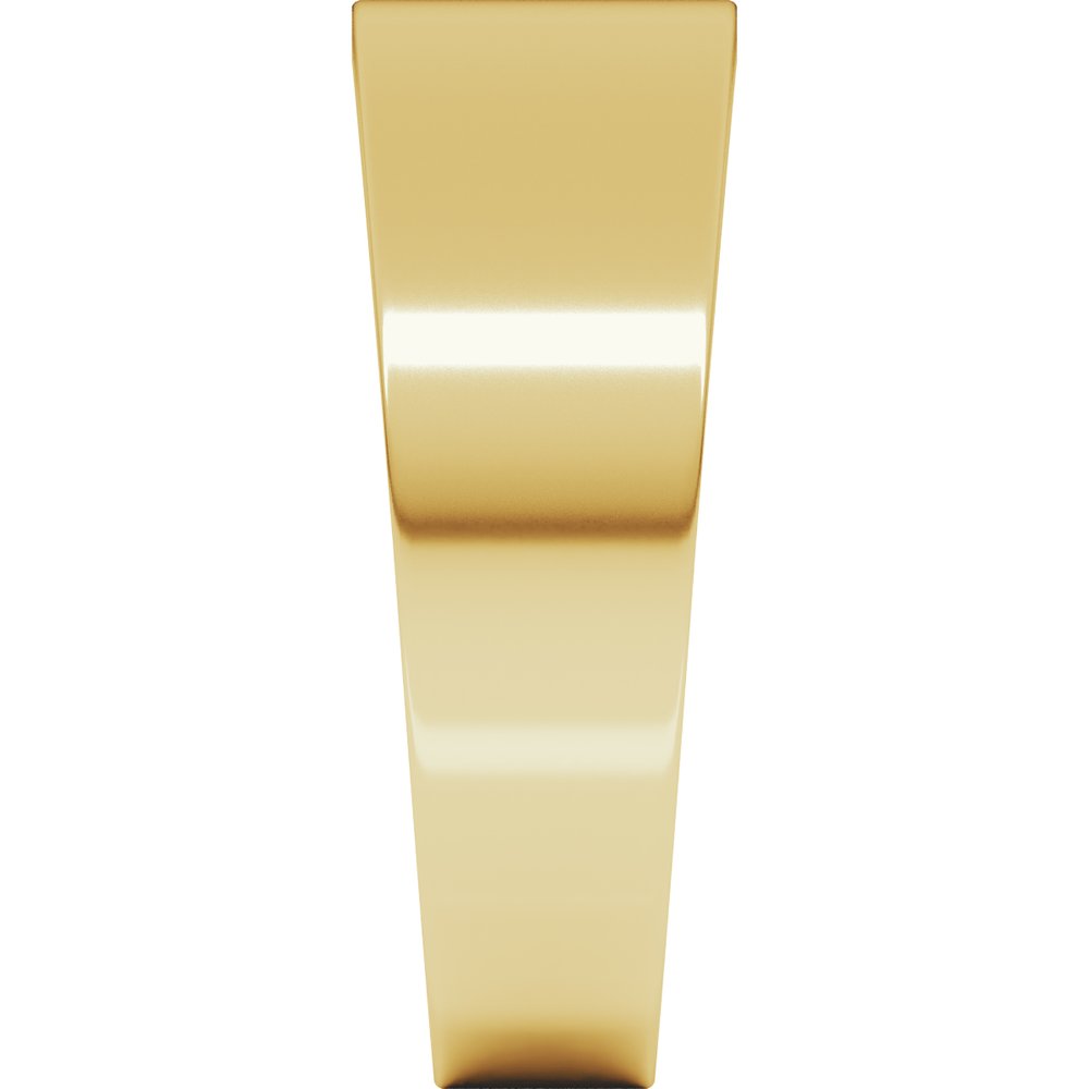 14K Yellow Gold 7 mm Tapered Flat Band Size 6