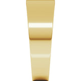 14K Yellow Gold 7 mm Tapered Flat Band Size 6