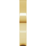 14K Yellow Gold 3 mm Ultra-Lightweight Flat Band Size 4