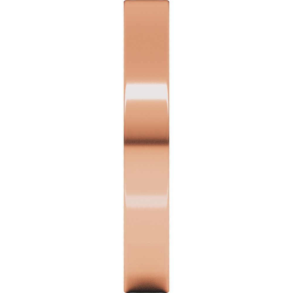 14K Rose Gold 3 mm Ultra-Lightweight Flat Band Size 7.5