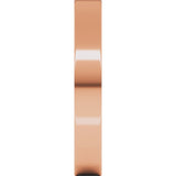 14K Rose Gold 3 mm Ultra-Lightweight Flat Band Size 7.5
