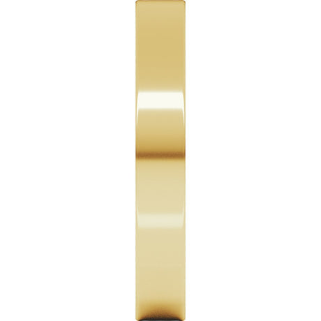 10K Yellow Gold 3 mm Ultra-Lightweight Flat Band Size 6