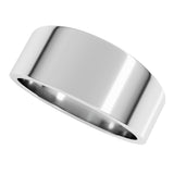 Sterling Silver 8 mm Flat Tapered Band