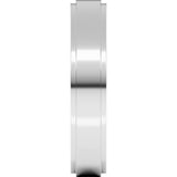 Sterling Silver 4 mm Stepped-Edge Flat Band Size 11