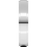Sterling Silver 4 mm Stepped-Edge Flat Band Size 10