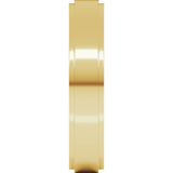 14K Yellow Gold 4 mm Stepped-Edge Flat Band Size 5